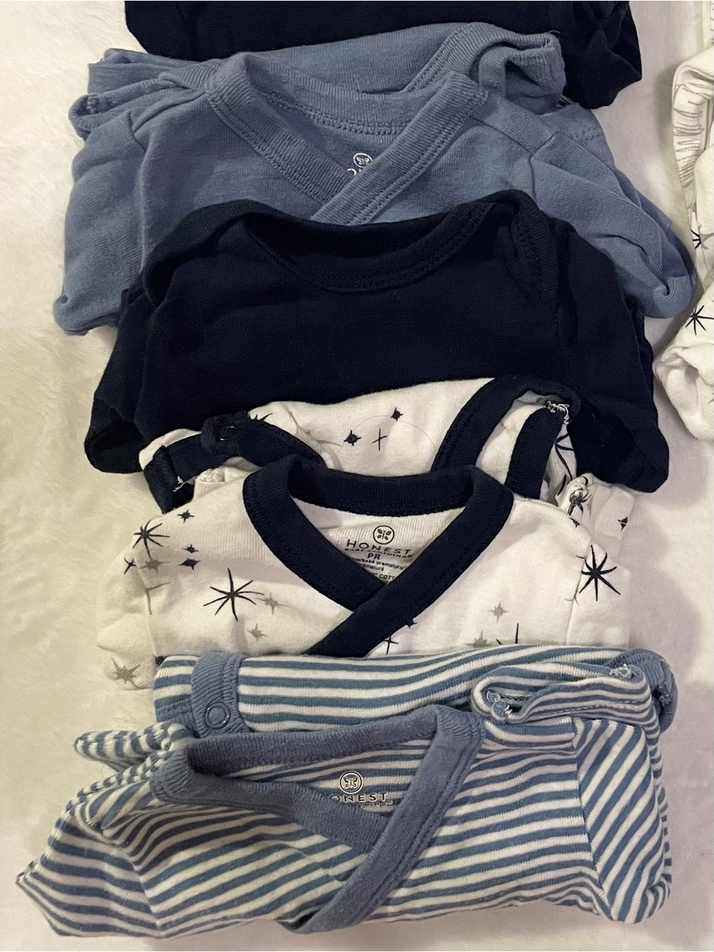 7pc Organic Cotton Preemie Bundle - Honest Company - Bodysuit & Kimono Style